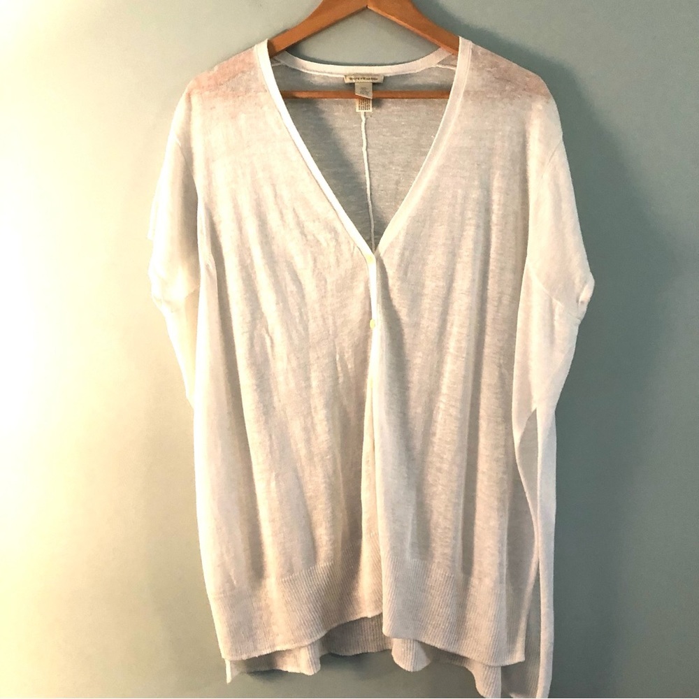 White+Warren Linen Blend Cardigan. Size XS/S.